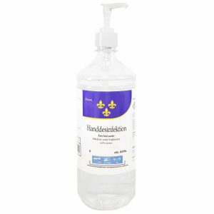 Handdesinfektion 80% från Purum Nordic i 1L-flaska med pump.