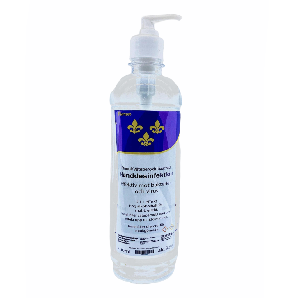 Purum Nordic Hand sanitizer, Handdesinfektion 500 ml Pumpflaska Långtidsverkande