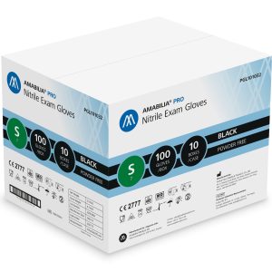 Engångshandskar nitril svarta, 1000-p, stl S